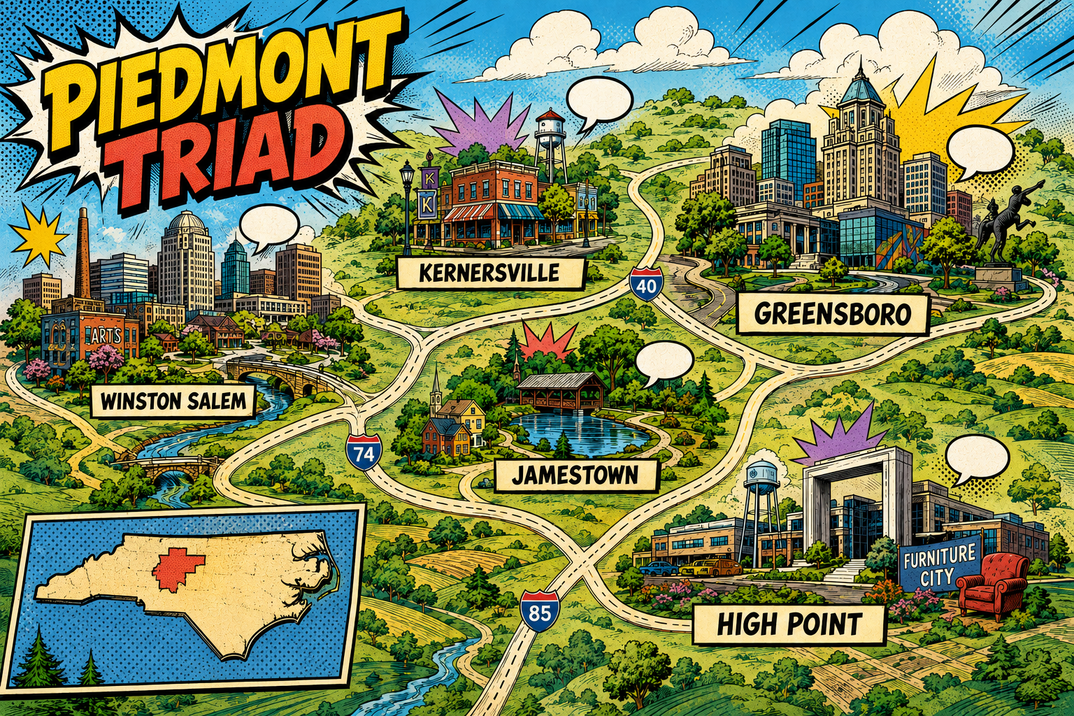 Oops Brands Piedmont Triad cleaning service area